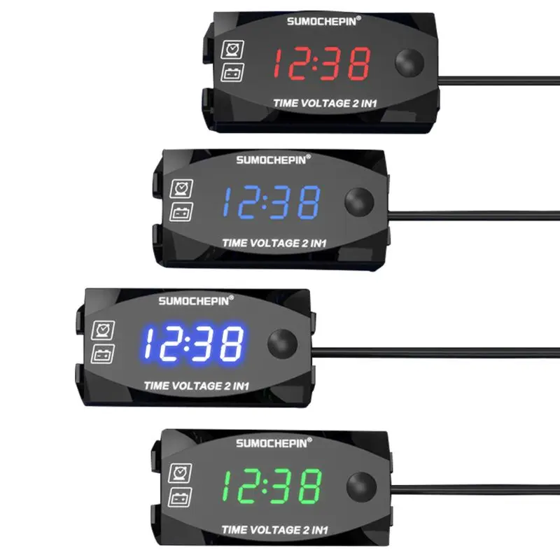 

Для Dc 12V светодиодный цифровой дисплей Вольтметр Панель измеритель напряжения для электромобиля K0AF