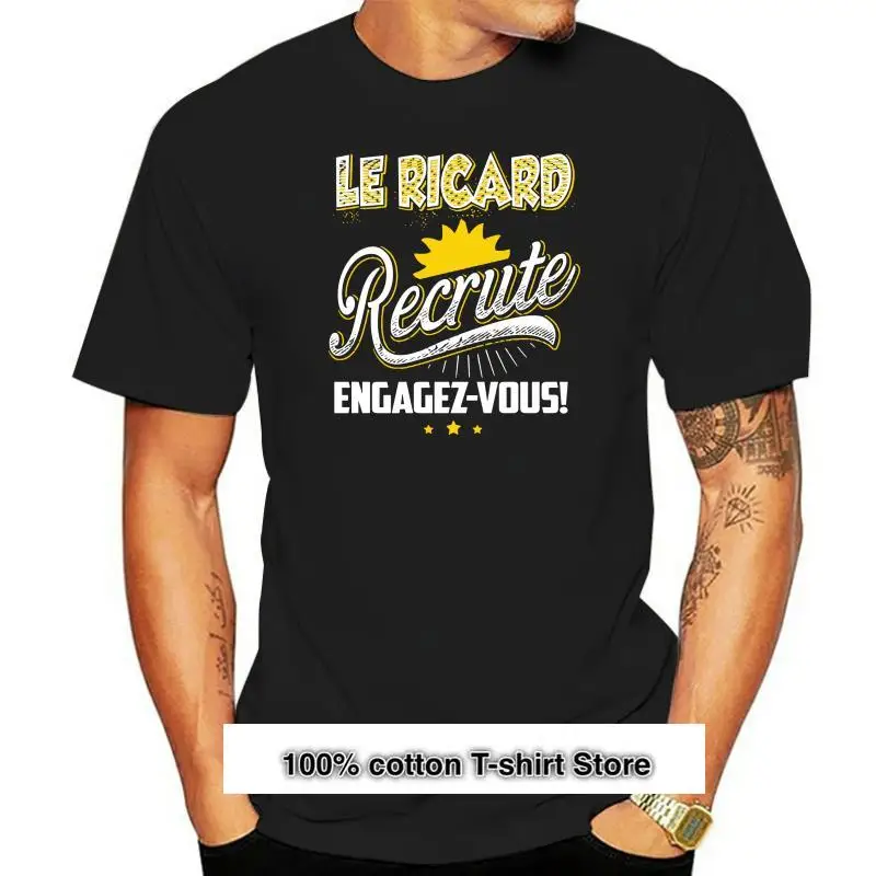 

Camiseta de Le Ricard para hombre y mujer, camisa de ENGAGEZ-VOUS, recruda