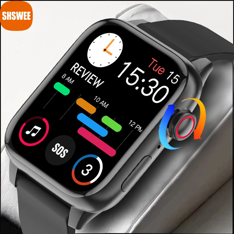 

Smart Watch Men Heart Rate Monitor Split Screen Rotary Button Fitness Tracker Ladies Smartwatch Women+Box For Xiaomi Huawei