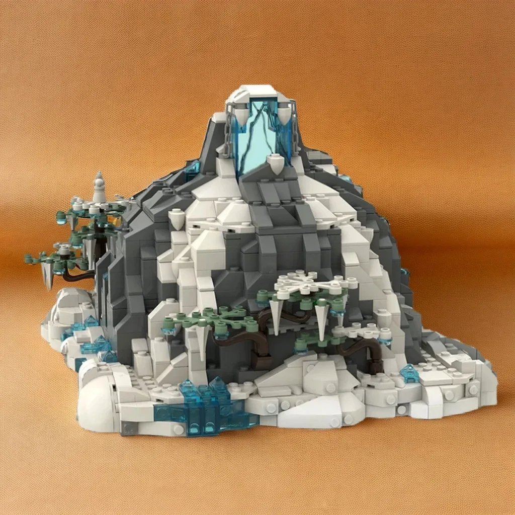 Фото Конструктор MOC «Пещера снежного тролля» (1279 деталей) по мотивам фэнтези-фильмов, креативные строительные блоки, коллекционная модель для сборки, подарок на день рождения, украшение для дома №1