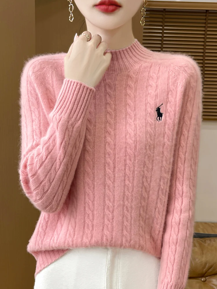 Осенне-зимняя утолщенная одежда первого линии шерстяная вязаная базовая рубашка