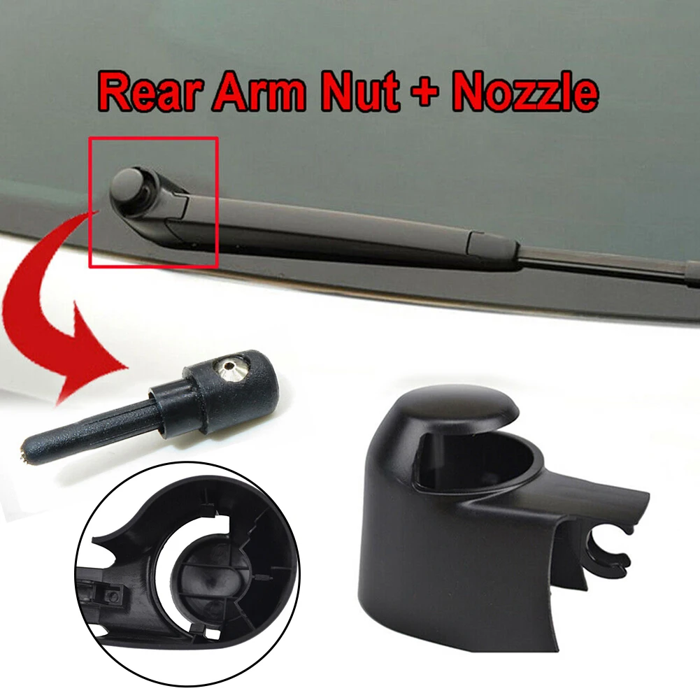 

For Skoda Rear Windscreen Wiper Arm Cap Nut Washer Cover Jet Nozzle Car Accessories High Quality Wiper Arm Cover + Nozzle