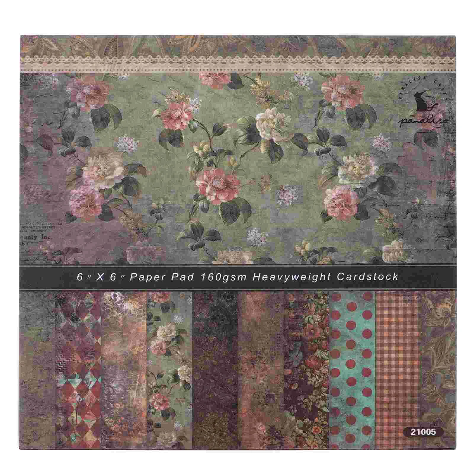 

Paper Scrapbook Decorative Craft Vintage Pads Diy Scrapbooking Retro Design Supplies Booking Floral Packs Drawing Hand Scrap
