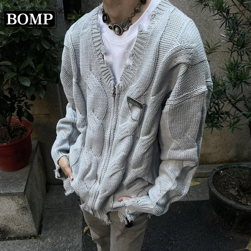 Американские потертые края High Street металлические контрастные цвета кардиганы с