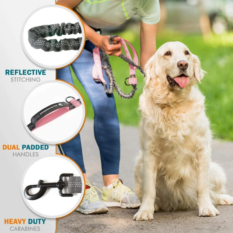 

2023 NEW Dog Running Leashes Hands Reflective Pet Leads Freely Jogging Pull Lead Dog Accessories Leash For Large Dogs Traction