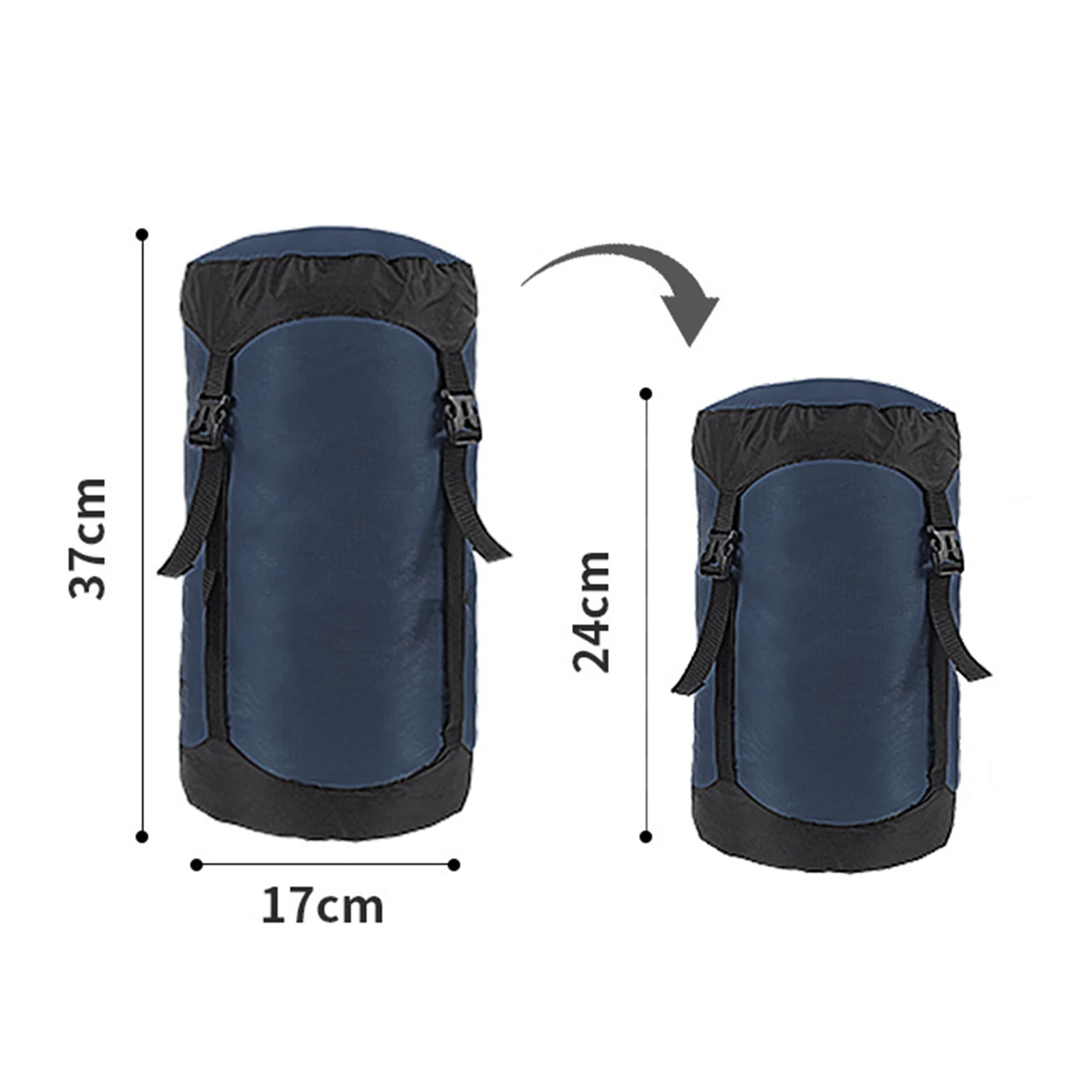 1pc Sack No Sleeping Bag 40D Silnylon Ripstop Deep Blue Compression Stuff Ultralight Storage For Camping Bags