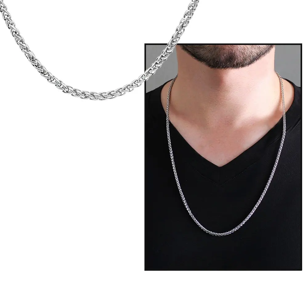 

Мужская цепь Nipora из стали серебристого цвета с современным дизайном