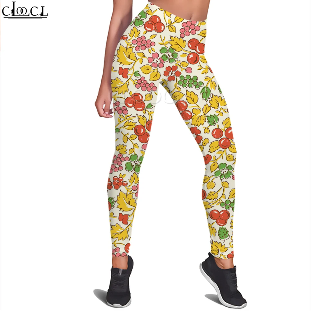 

CLOOCL Fashion Women Legging Autumn Berries Pattern 3D Printed Trousers for Female Workout Push Up Jogging High Waist Yoga Pants