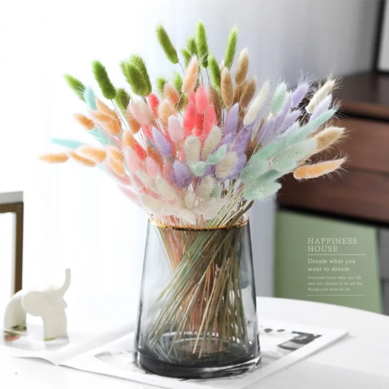 

30Pcs/lot Wedding Decorative Dried Flower Bunny Tail Natural Plants Home Decoration Photography Props Floral DIY Accessories