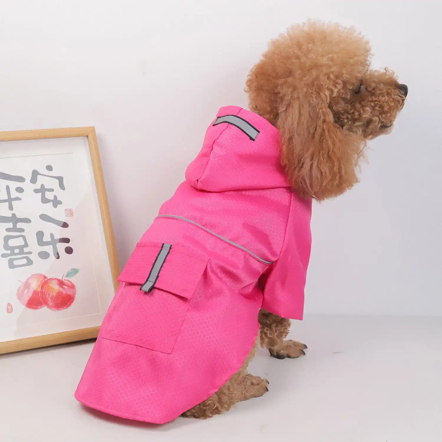 

ZOOBERS Lightweight Dog Raincoat with Leash Hole For Chihuahua French Bulldog Pug Dog Waterproof Windproof Clothes Rain Jacket