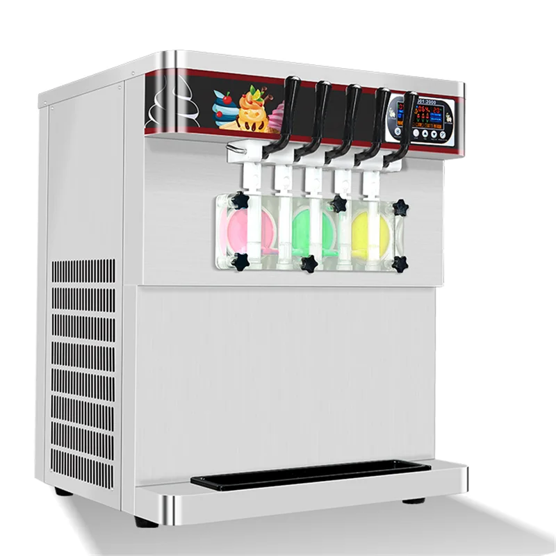 

Desktop 5 Flavors Chocolate Ice Cream Making Machine Taylor Yogurt Milk Strawberry Soft Ice Cream Makers