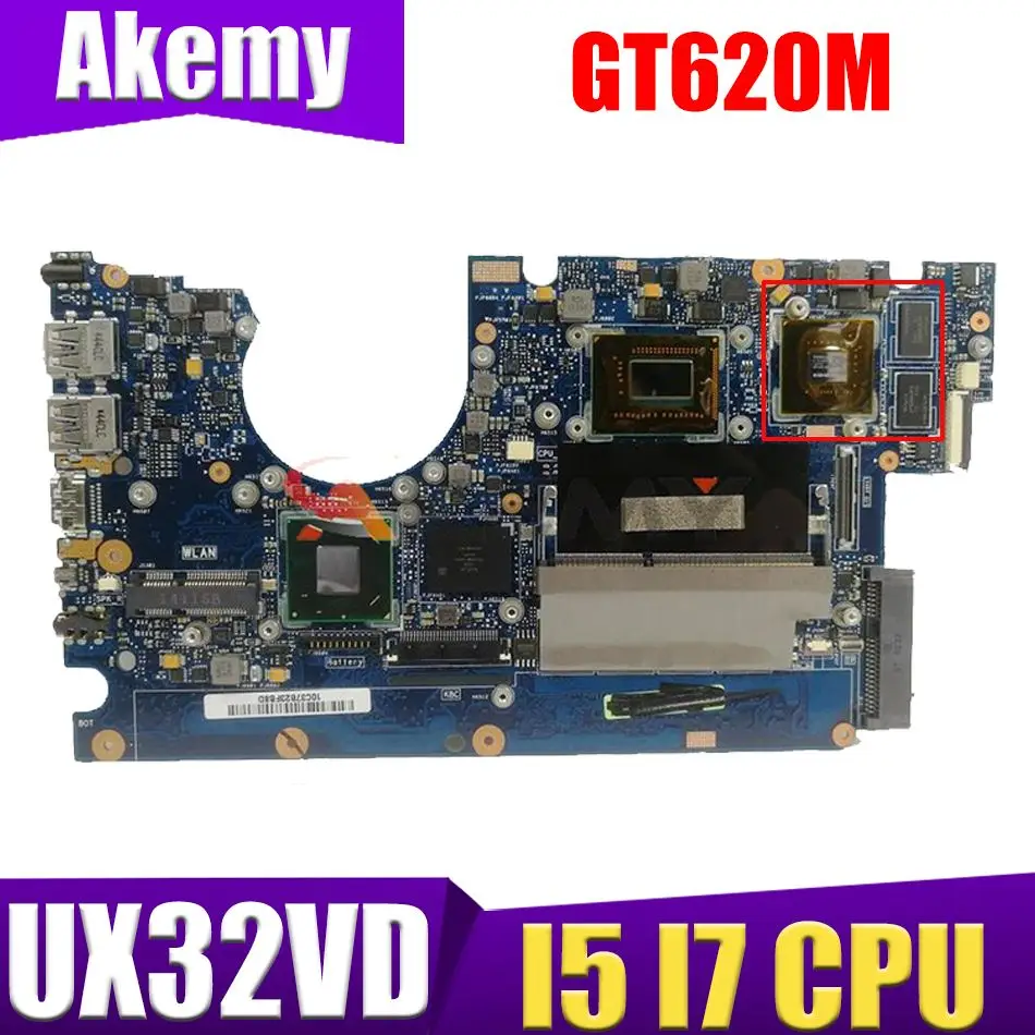 

UX32VD Original Notebook Mainboard GT620M GPU I5 I7 CPU 2GB RAM for ASUS UX32 UX32V UX32A UX32VD Laptop Motherboard