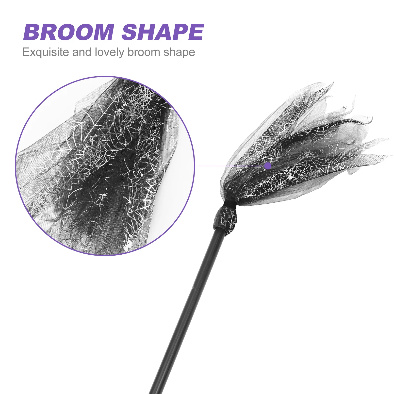 Детские вещи паутина пряжа метла реквизит для Хэллоуина поднос вечеринки ведьмы