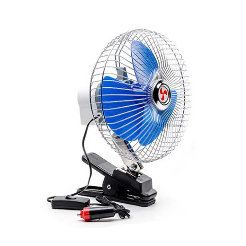 

Car Fan 12V Or 24V Electric Cooling Fan With 180 Degree Rotatable Head Portable Car Seating Fan Strong Wind Desk Fan With Low