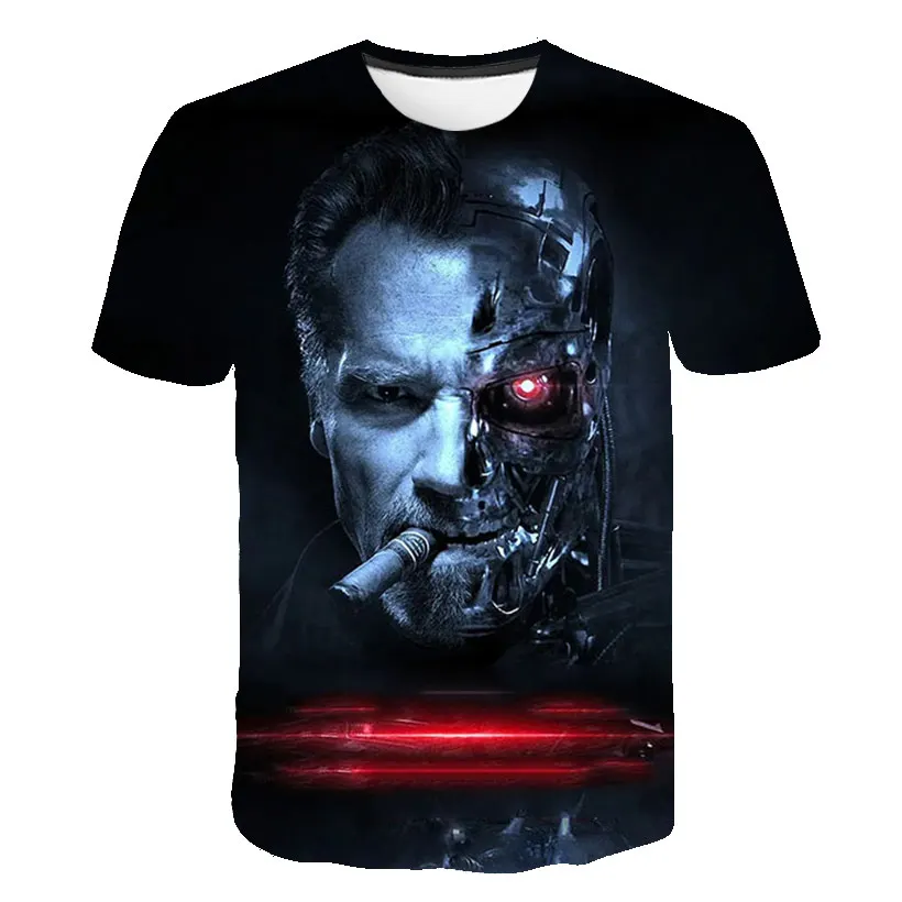 

New Terminator Series T800 Dark Fate 3D Printed T-shirt Comic Character Summer Harajuku Style Top Men's Casual