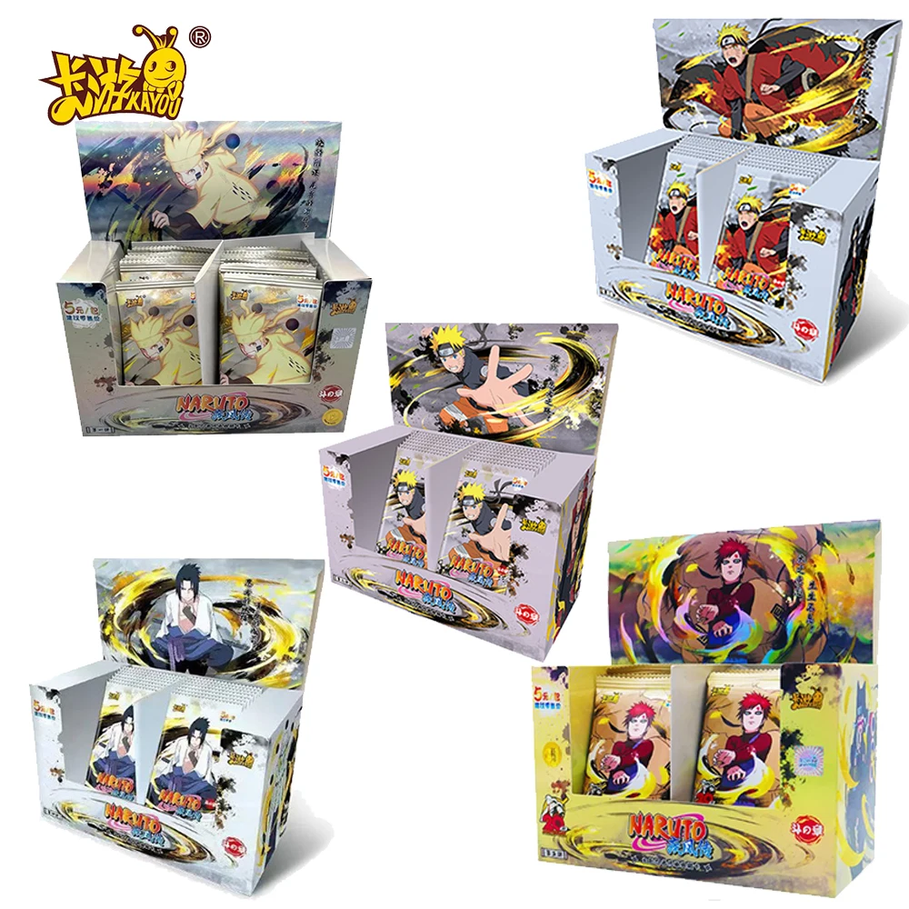 

New KAYOU legitimate Naruto series fighting chapter complete No. 12, 3, 4, 5 shells the whole box of rare card collection card