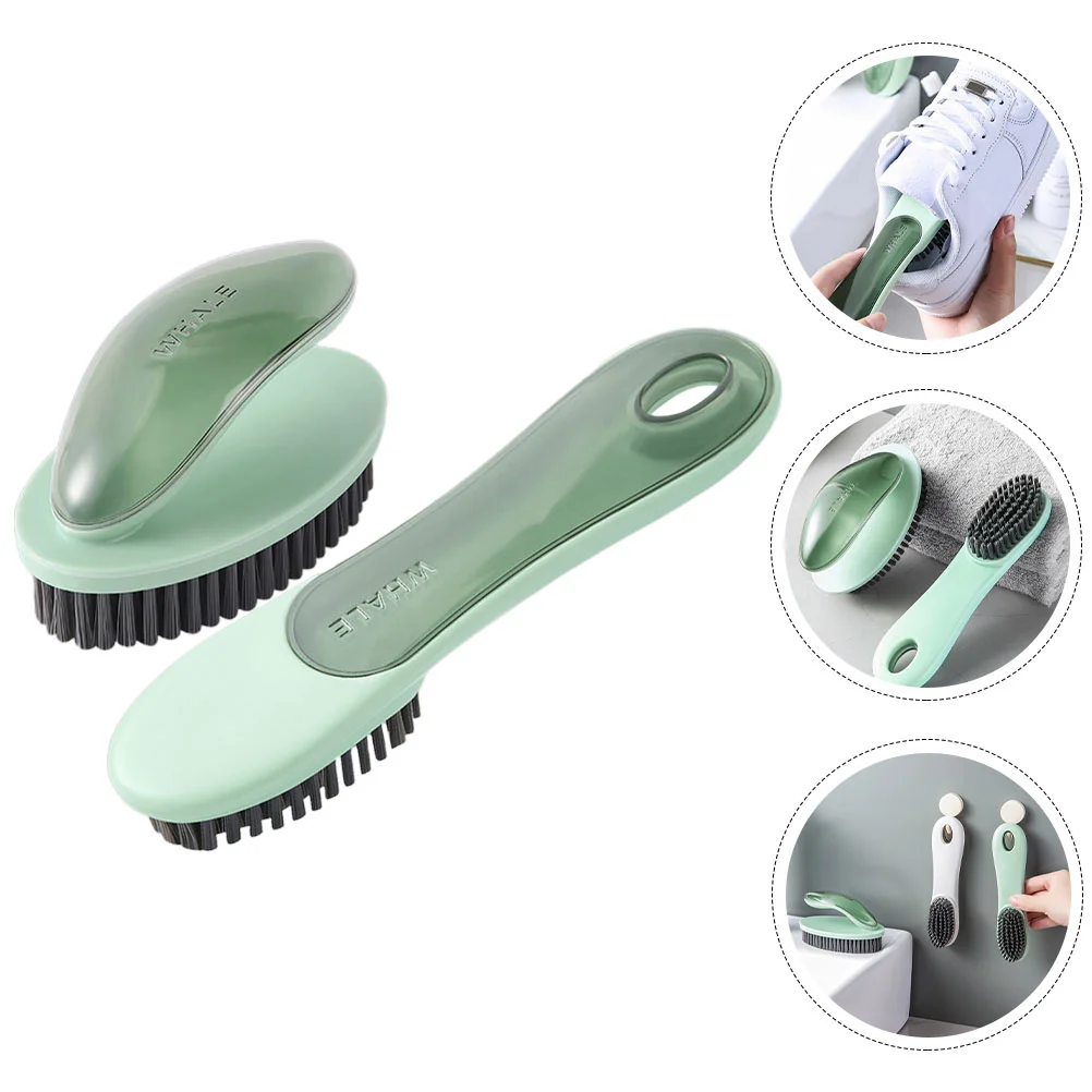 

2 Pcs Handheld Scrubbing Brushes Washing Soft Cleaning Shoes Laundry Clothes Household Multifunction Portable Lovely
