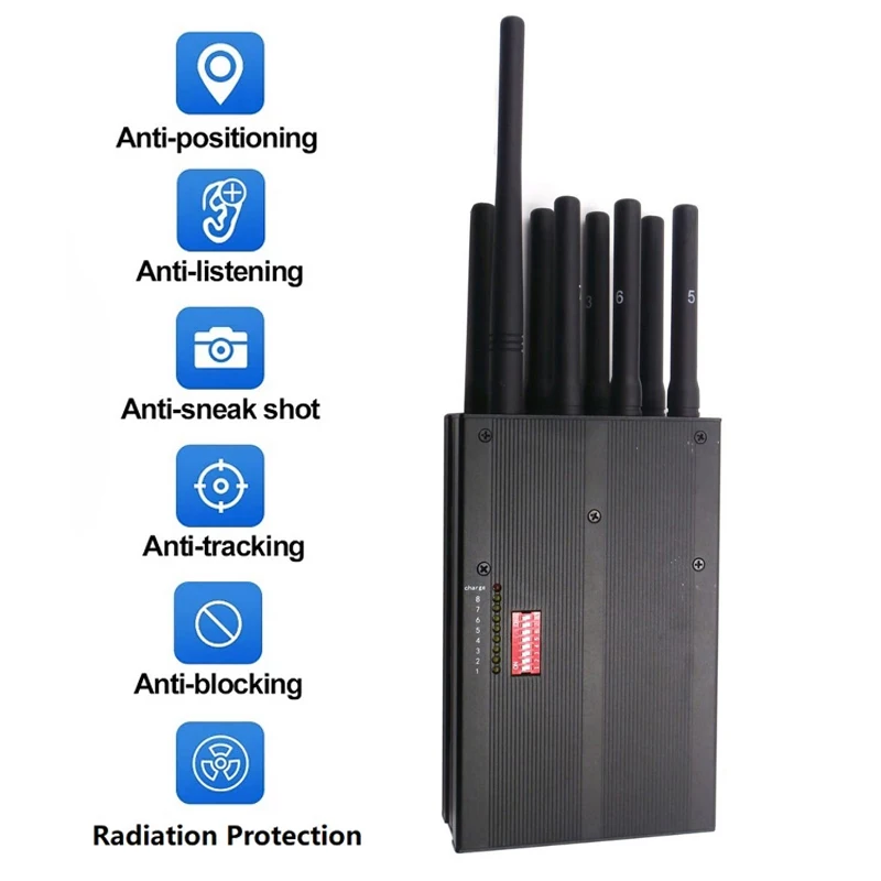 2023 New 8 Antennas Detector Anti-spy device For GSM GPS L12G 3G 4G LTE WiFi Lojack