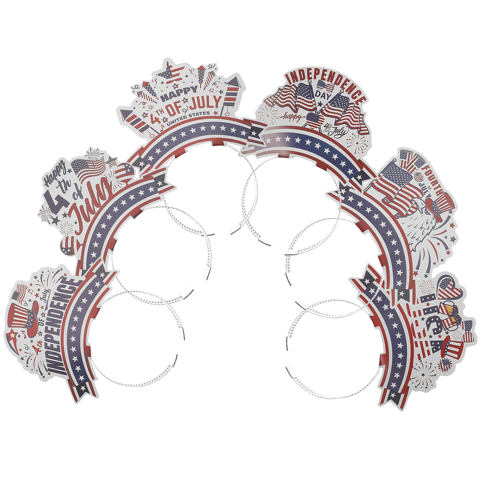 

6pcs Headband 4th July Decorations Memorial Day Independence Day Cosplay Headbands Independence Day Headband Cosplay Headdress