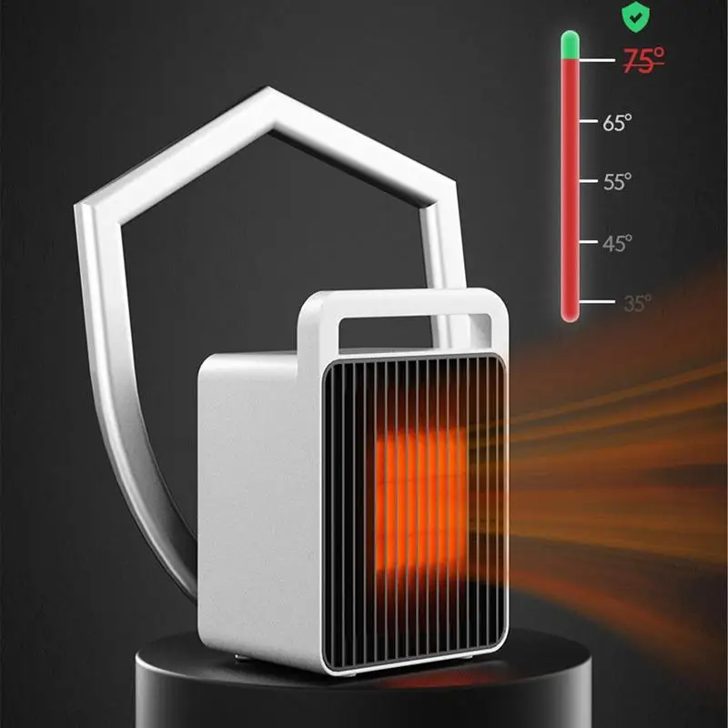 

Indoor Electric Heater Desk Space Heater 900W PTC Ceramic Heating Fan With Overheating Protection Winter home Space Warmer