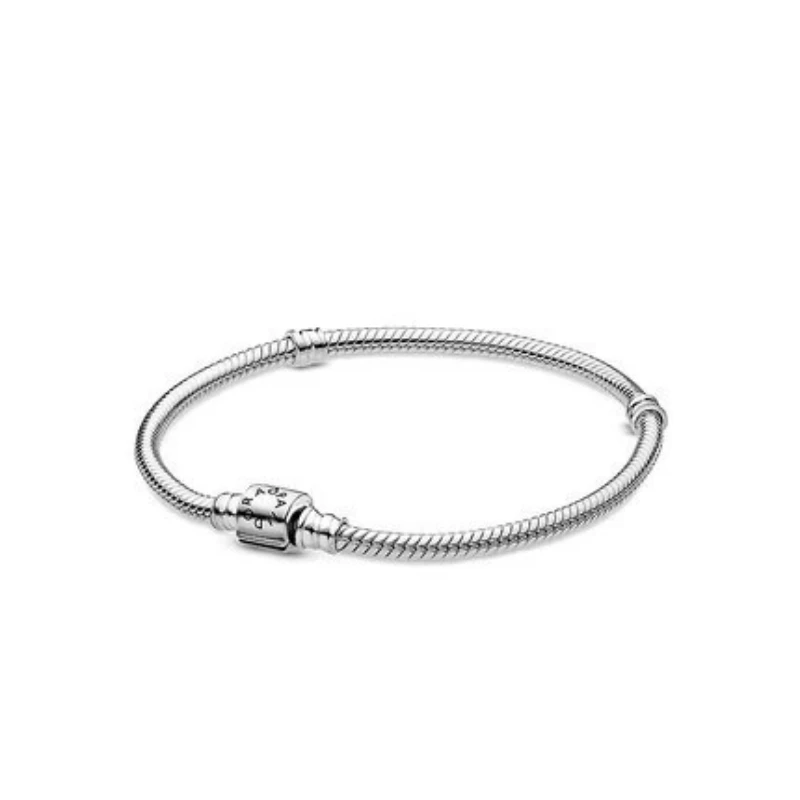 Clássico 925 prata esterlina coração momentos cobra corrente pulseira para as mulheres ajuste original charme contas pulseira pulseira femme