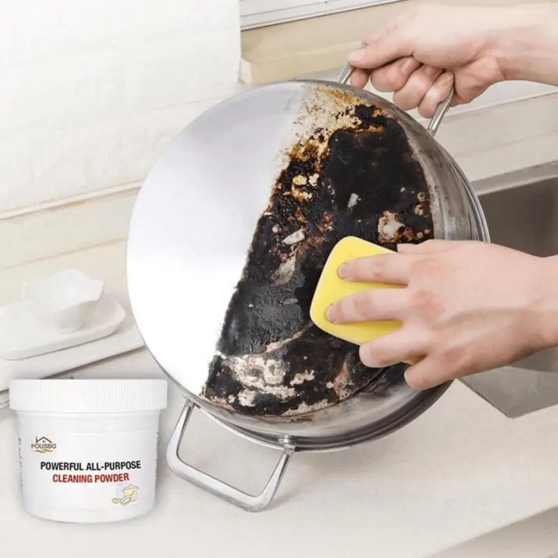 

Powerful Kitchen Cleaner All Purpose Powder Cleaner Rust Removal Multifunctional Strong Heavy Dirt Washing Pot Cleaning Supply