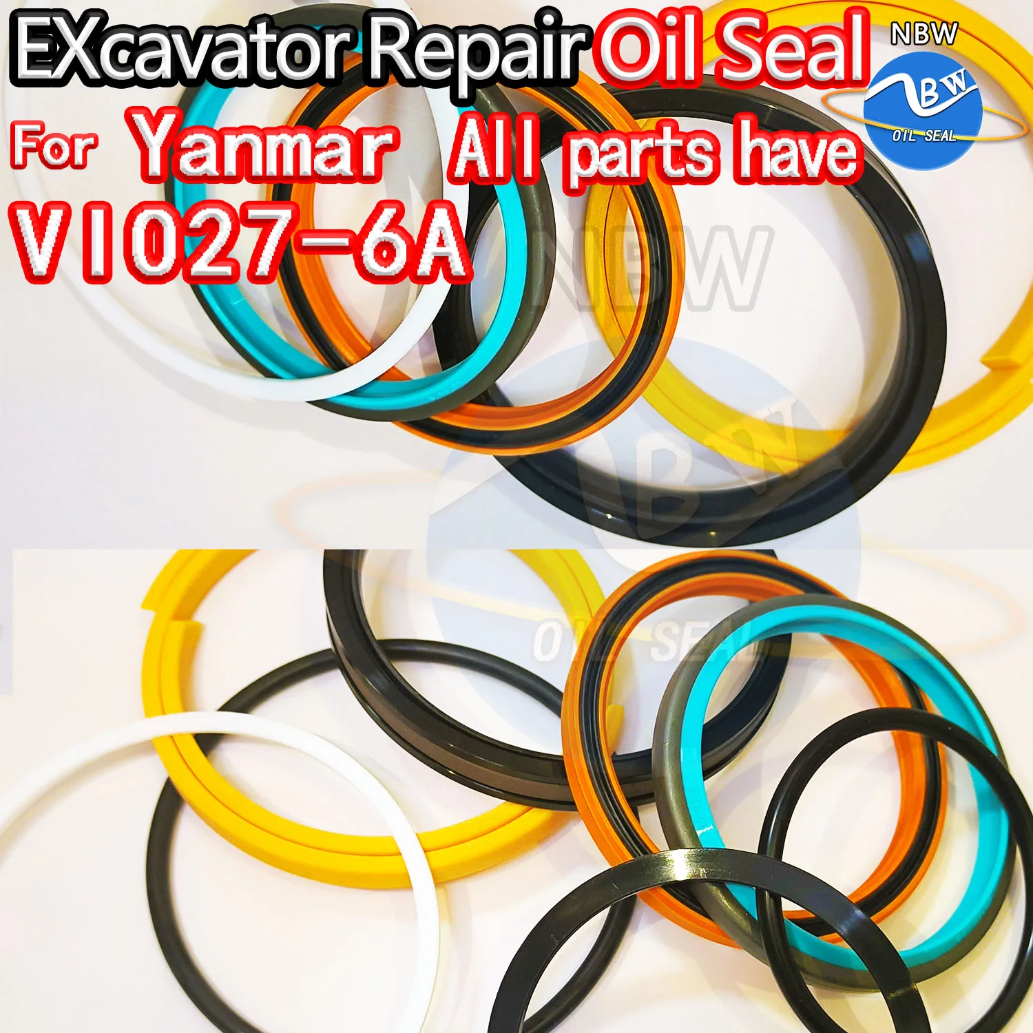 

For Yanmar VIO27-6A Excavator Oil Seal Kit High Quality Repair Ya VIO27 6A Floating Rebuild Parts MOTOR Piston Rod Shaft Dust