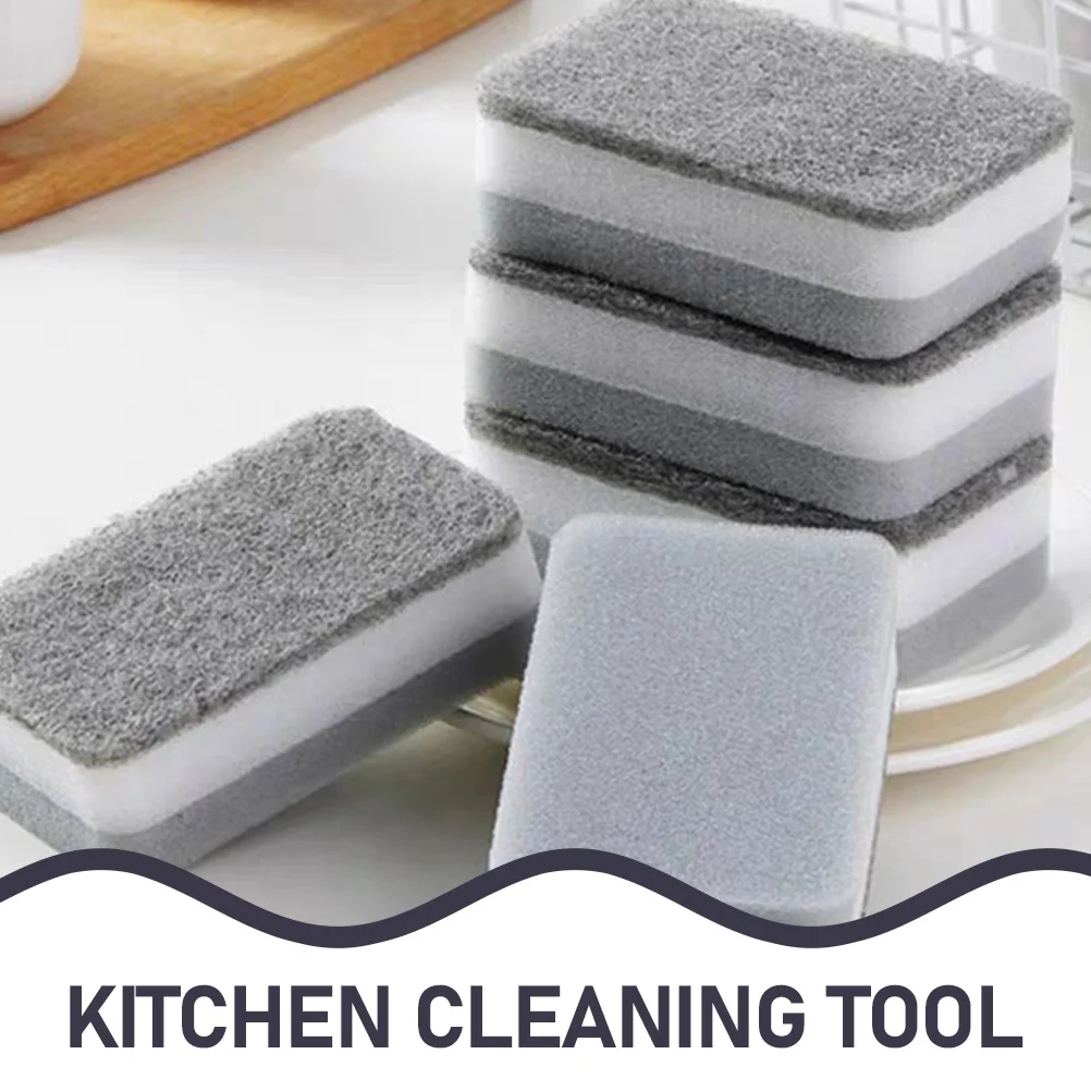 10 шт. губка для мытья посуды кухонные подушечки губки чистки сервировочная
