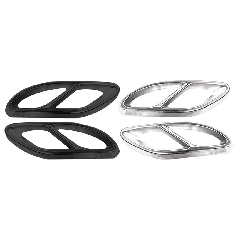 

Car Tail Throat Exhaust Trim Frame Four Exhaust Hole Covers for Mercedes-Benz A-Class W177 A220 A250 2019-2021