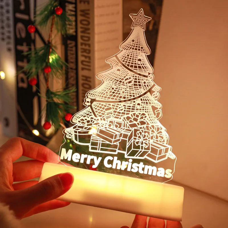 

Santa Claus/Tree/Deer Acrylic LED Night Lights Merry Christmas Decorations for Home New Year Decor Xmas Gifts Navidad Noel Natal