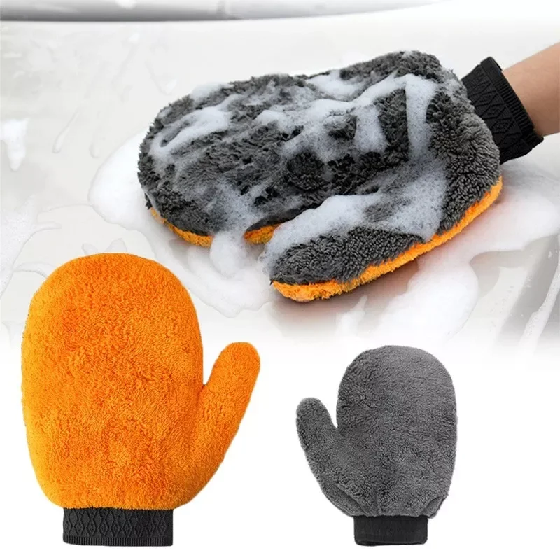 

Cleaning Gloves Towel Soft Microfiber Chenille Water Absorption Car Body Washing Glove Duster Clearner Supplies