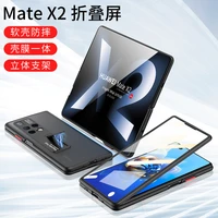 for huawei mate x2 case with tempered glass soft back cover on for huawei matex2 hidden kickstand shockproof full protect shell