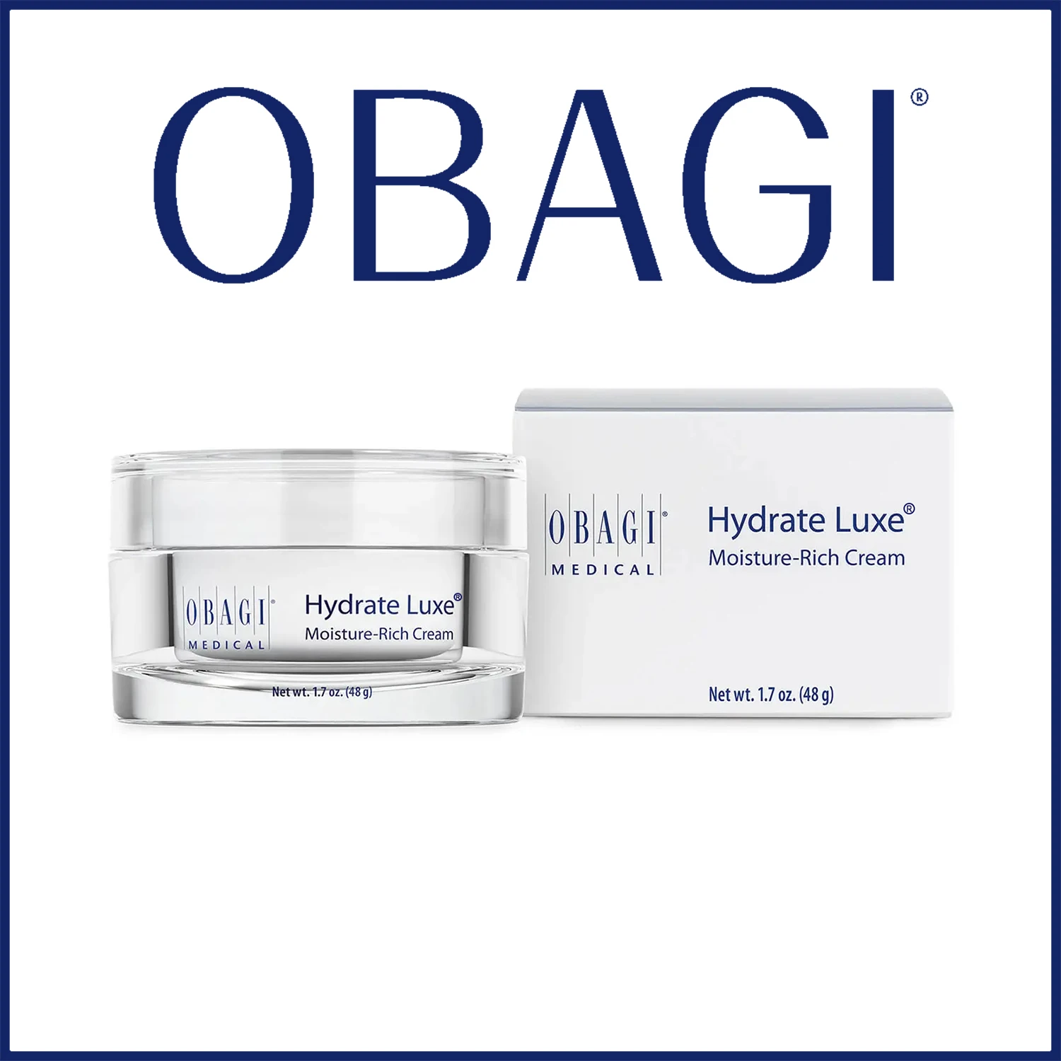 

Obagi Hydrate Luxe Moisture-Rich Cream Hydrating Face Lotion Moisturization Night Face Cream for Dry Skin Sensitive Aging Skin