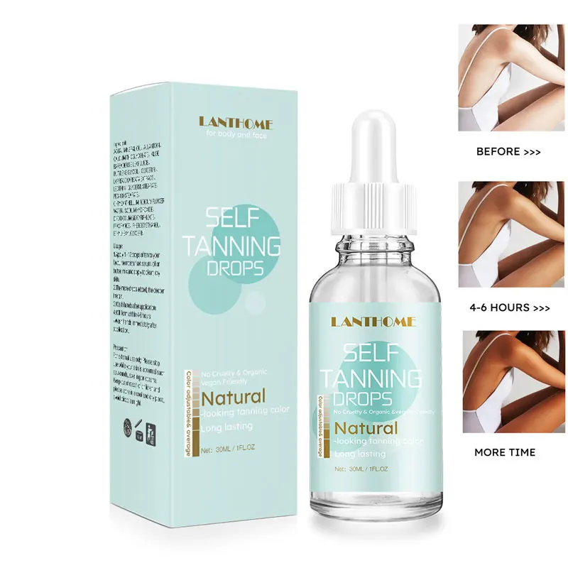 

30ml Self-Tanning Drops Body Lotion Natural Tanning Oil for Skin Care without UV Damage Absorbs Quickly Sun Tan Body Oil