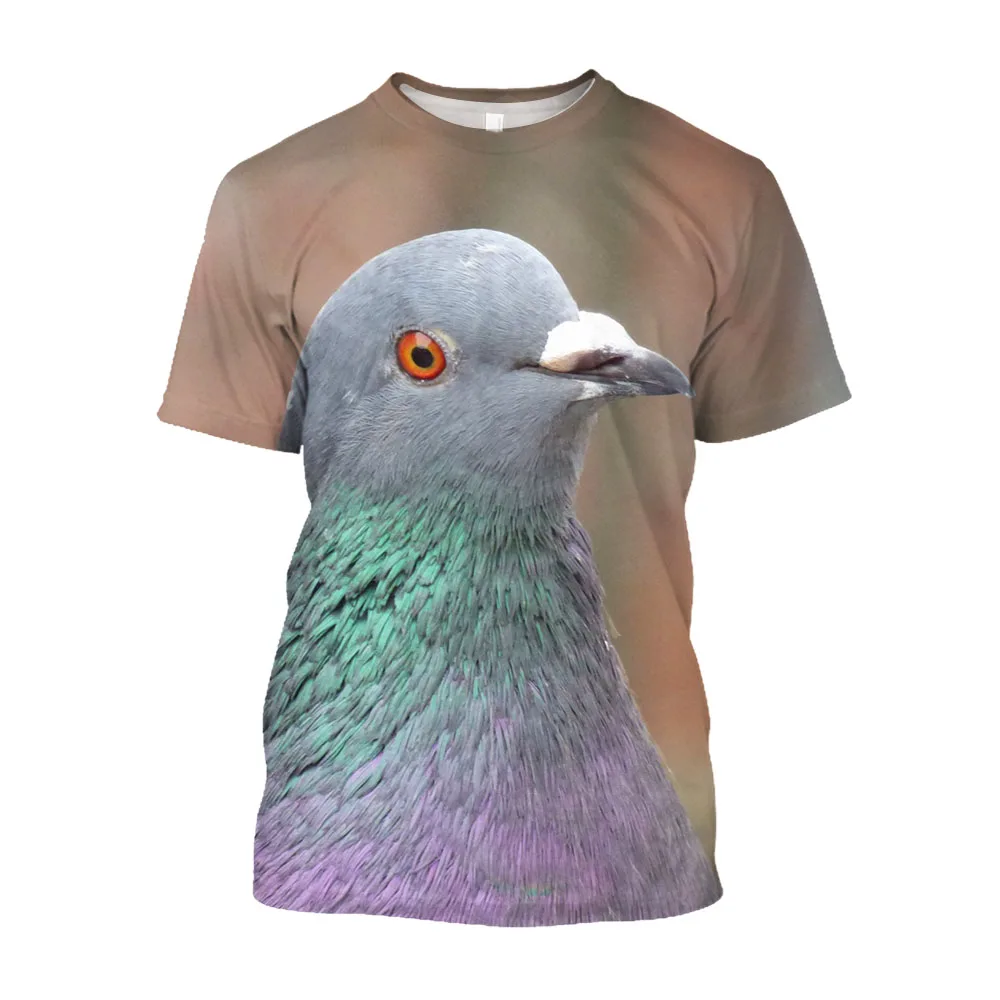 Новая летняя забавная мужская/женская футболка с голубем модная повседневная
