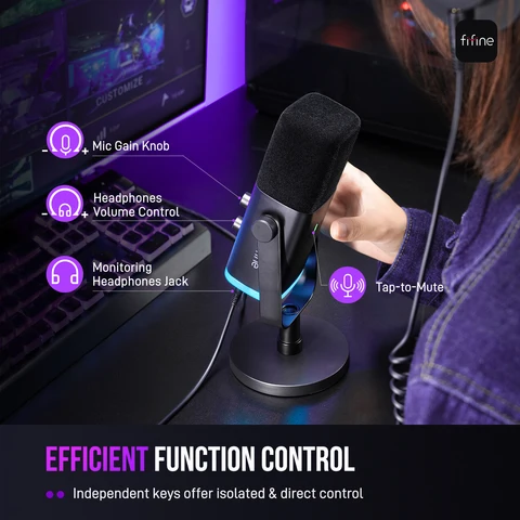 Микрофон FIFINE Game-AM8 USB/XLR для записи и стриминга — детальный вид товара
