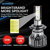 lakebonce 10000lm 50w h7 h4 h11 h3 led light lamp car headlight 9005 hb3 9006 hb4 9012 auto headlamp bulbs 6000k 12v 3570 chip