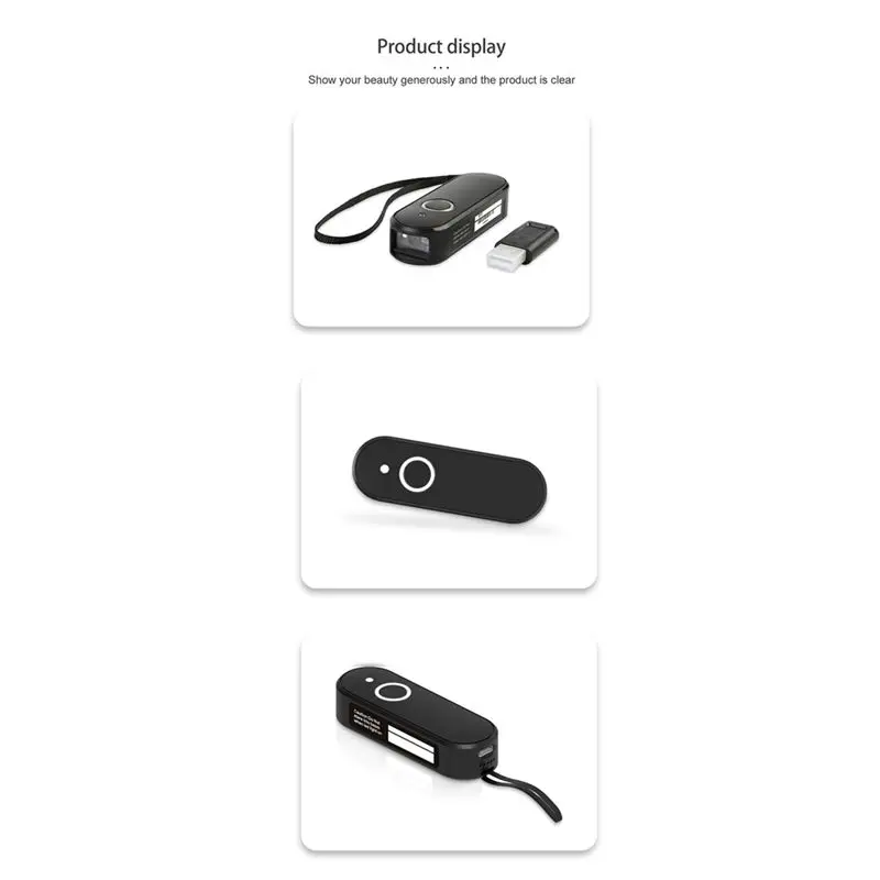 Фото 【A03R~】 Мини-сканер штрих-кодов USB Bluetooth 2.4G беспроводной 1D 2D QR PDF417 для планшетов и ПК на Android (K40 CCD) №1