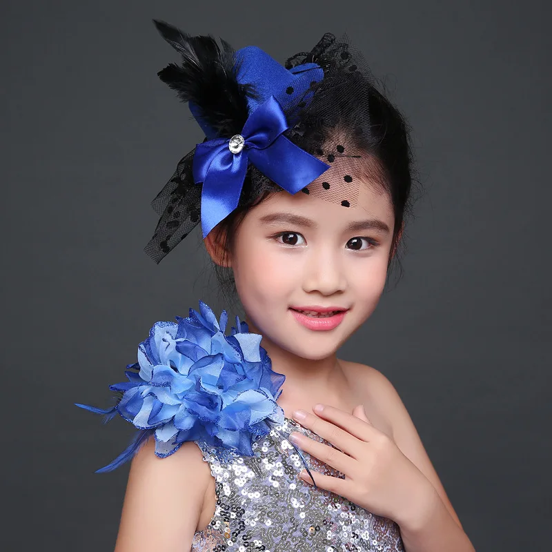 Женский кружевной мини-топ с перьями для девочек заколка волос на свадьбу