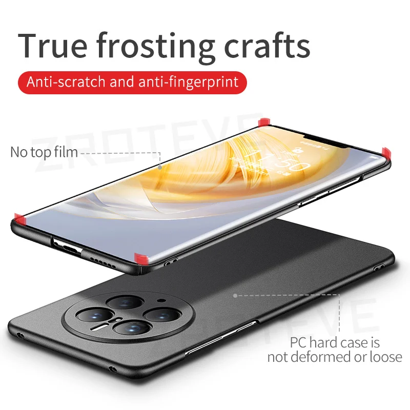 Mate50 Case Zroteve Slim Matte PC Hard Cover For Huawei Mate 50 40 30 20 X 20X Pro Plus + Mate20 Lite Mate30 Mate40 Phone Cases