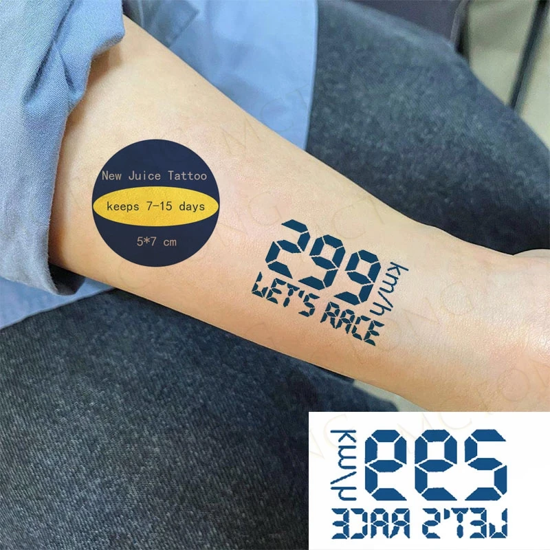 Водонепроницаемый временный тату-стикер на палец с символами пары сердца