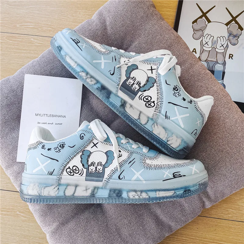 

High Quality Brand Men's Sports Shoes Thick Sole Cartoon Small White Shoes Breathable Running Shoes Fashion Outdoor Casual Shoes