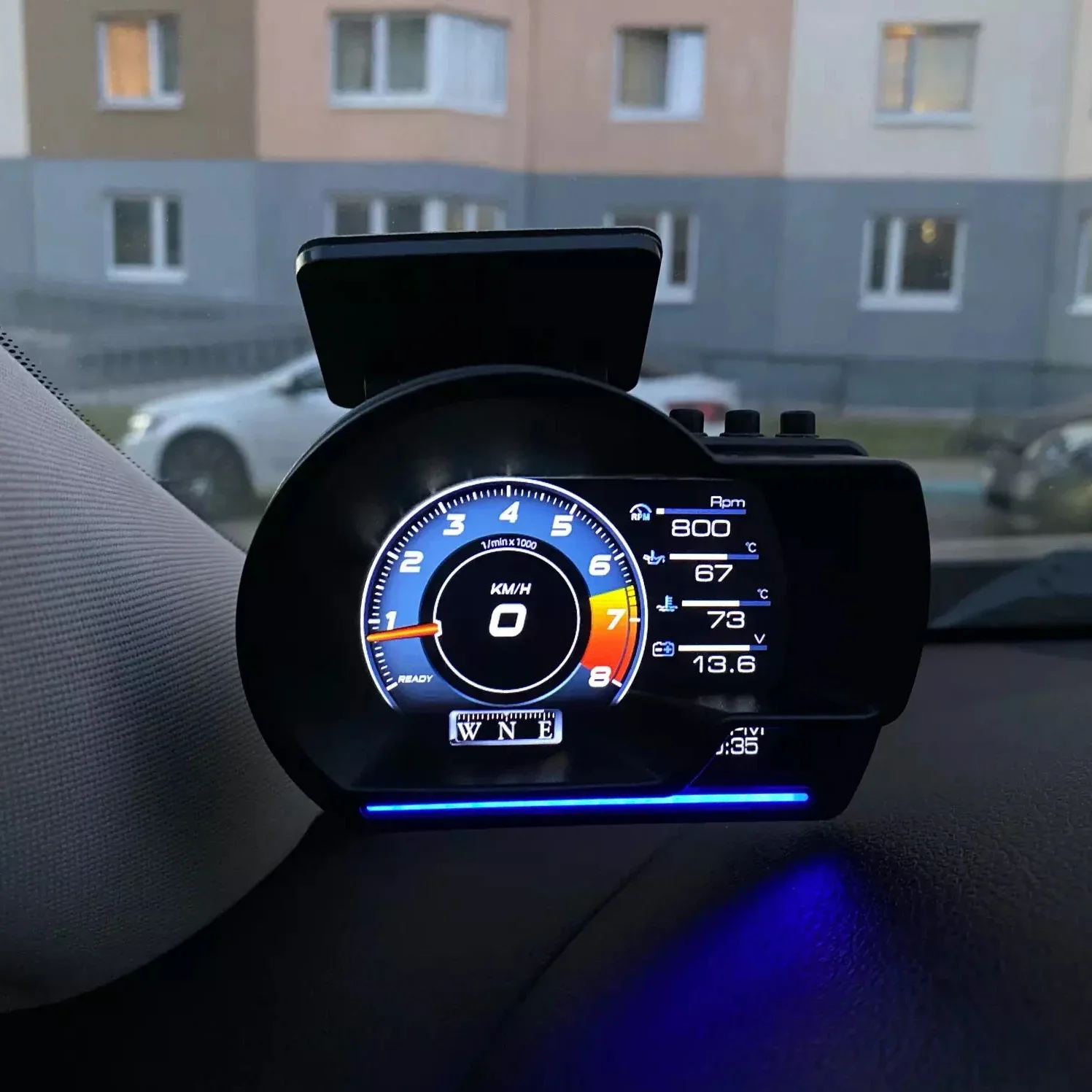 Цифровой Автомобильный Датчик A501 С Дисплеем Obd2 Умный Hud Турбоспидометр Охранная