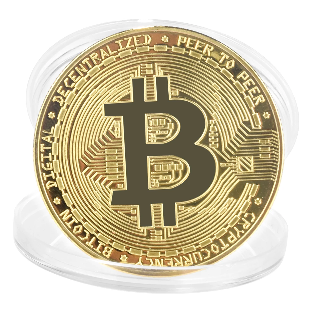 Bitcoin - moneta kolekcjonerska BTC w kapslu 40mm 13494799479 