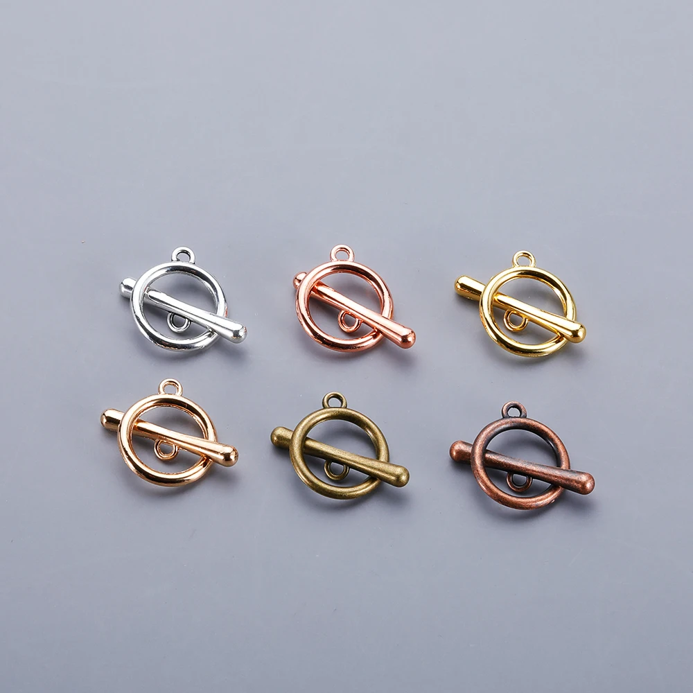 10sets/Lot Classic OT Clasp for Necklace Bracelet Making Stainless Steel 6 Colors Connector Toggle Clasp DIY Jewelry Findings