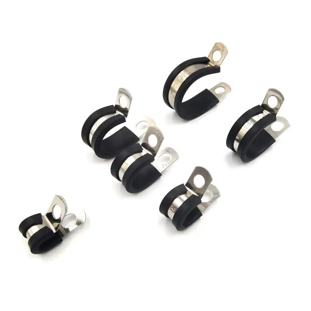 

Набор кабельных зажимов из нержавеющей стали с резиновыми зажимами R-типа, прочный шланг, крепление кабеля, зажим для труб