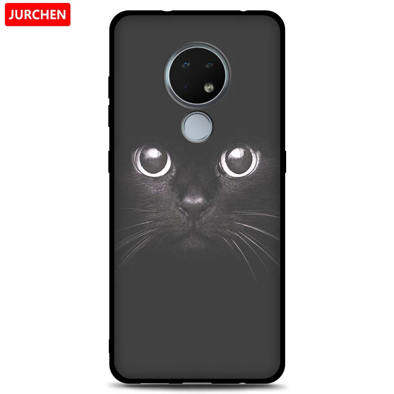 Jurchen-мягкий силиконовый чехол для Nokia 6 2 2019 дюйма мультяшный принт ТПУ черный