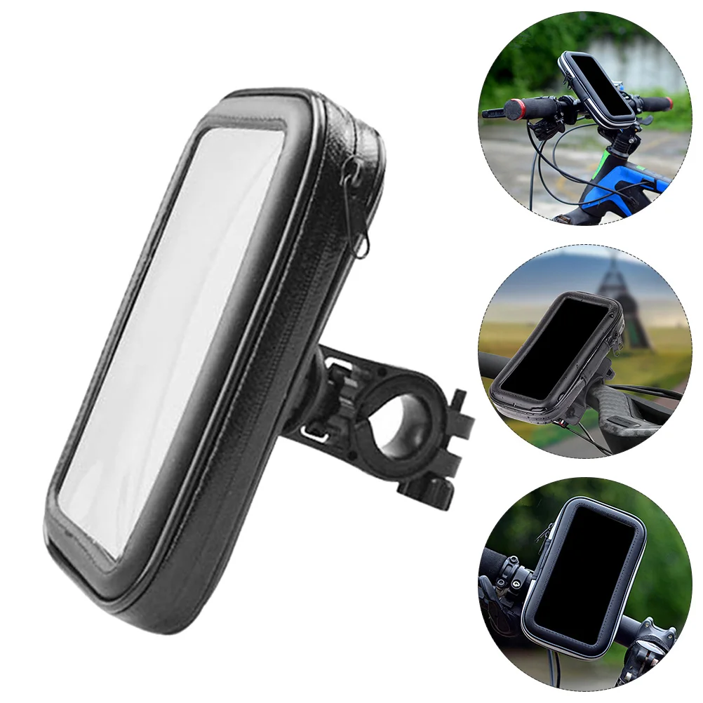 

Mobile Waterproof Bag Bike Cellphone Holder Excersise Bike Adjustable Mobile Pouch Bike Pu Handlebar Saddle Smartphones