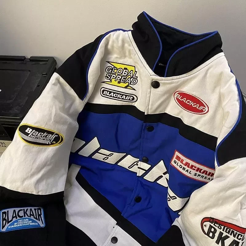 

NEW IN racing jacket for men high street motorcycle tactical military jacket 2022 spring New women color matching baseball coat