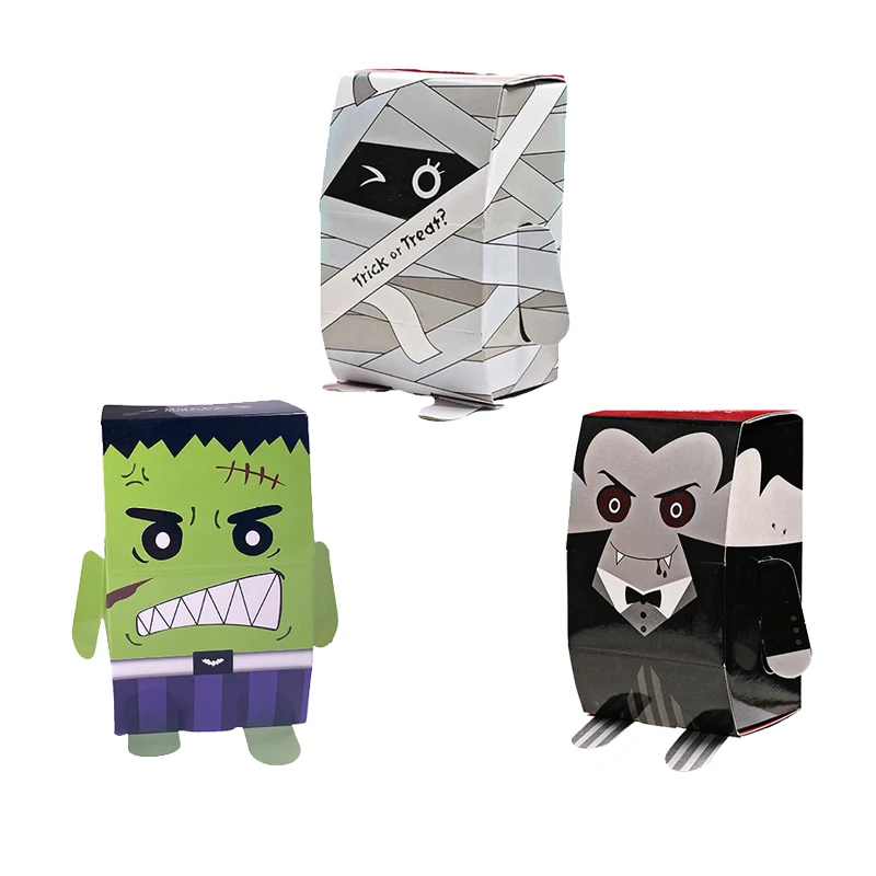 

12/24/36PCS Halloween Candy Box Cartoon Ghost Paper Packaging Favor Gift Cookie Bag Trick Treat for Kid Halloween Party Supplies